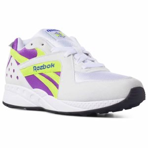 Reebok Pyro Turnschuhe Damen - Weiß/Lila/Gelb - DE 672-NAX